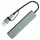USB-хаб STEM 7 в 1, серый, алюминий