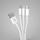 Дата-кабель 3 в 1: micro USB, USB-C, Ligthning, 1.2м, белый, Deppa