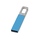 Флеш-карта USB 2.0 16 Gb с карабином "Hook", синий/серебристый