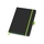 Блокнот "ColorNote Black", твердая обложка A5, 80 листов, черный с зеленым яблоком