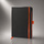 Блокнот "ColorNote Black", твердая обложка A5, 80 листов, черный с зеленым яблоком