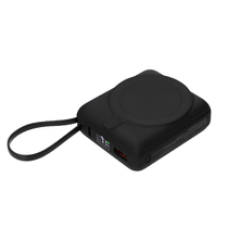 Внешний аккумулятор с подсветкой Риттер PD (Ritter PD) 10000mAh с функцией беспроводной зарядки 15W, черный