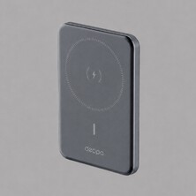 Внешний АКБ NRG MageSafe Alum 5000 мА-ч, 15Вт QI, серый, Deppa