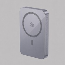Внешний АКБ NRG Max Qi2.2 10000 мА-ч, 25Вт MageSafe, серый, Deppa