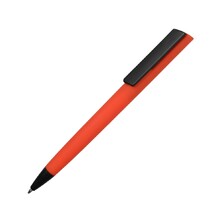 Ручка пластиковая soft-touch шариковая «Taper», красный/черный