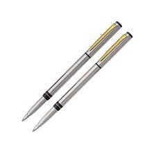 Набор Pierre Cardin коллекция «ПАРА (PEN&PEN)» : ручка шариковая + роллер. Корпус - латунь и хромоникилевое покрытие. Отделка и детали дизайна - сталь, позолота. Цвет - серебристый. Упаковка Е.