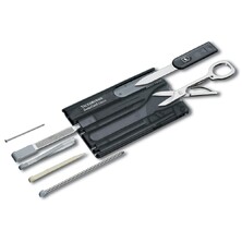 Швейцарская карточка VICTORINOX SwissCard Classic, 10 функций, полупрозрачная чёрная