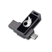 Флешка 32 ГБ USB Type-C и USB 3.0 с подсветкой лого «Спинлайт»