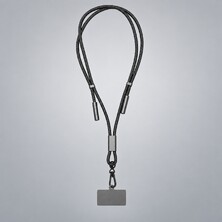 Шнурок-держатель для телефона с зарядным кабелем USB-C на USB-C/Lightning «Lany Eco Charge», серый
