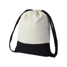 Рюкзак-мешок Cotton из хлопка 170 г, натуральный/черный