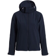 Куртка женская Hooded Softshell темно-синяя, размер L