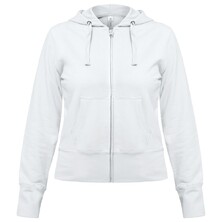 Толстовка женская Hooded Full Zip белая, размер XS